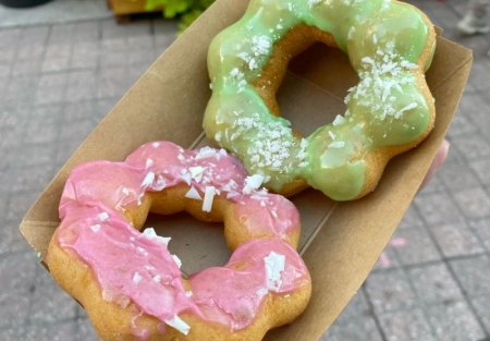 Absentee run Mochi Donuts and coffee for sale in Serramonte mall 